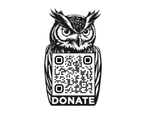 QR code for Owl Ridge Raptor Center donations